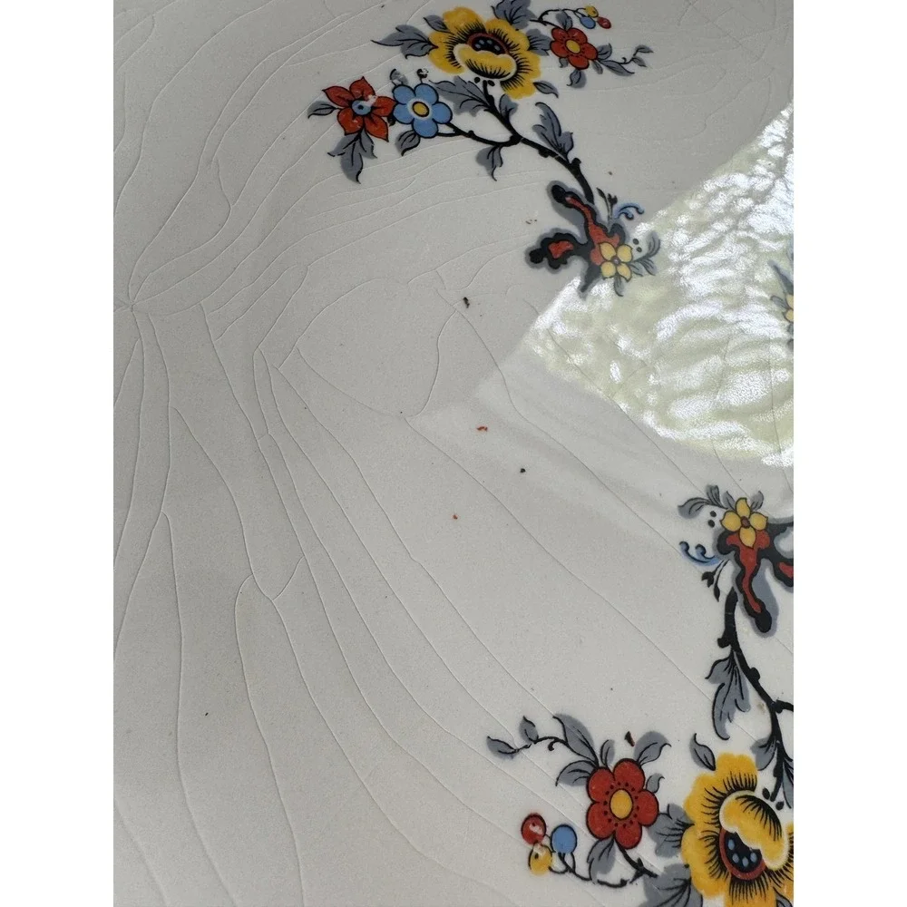 Royal China Warranted 22KT Gold Floral Plate Sebring Pottery‎ USA Vintage 10in